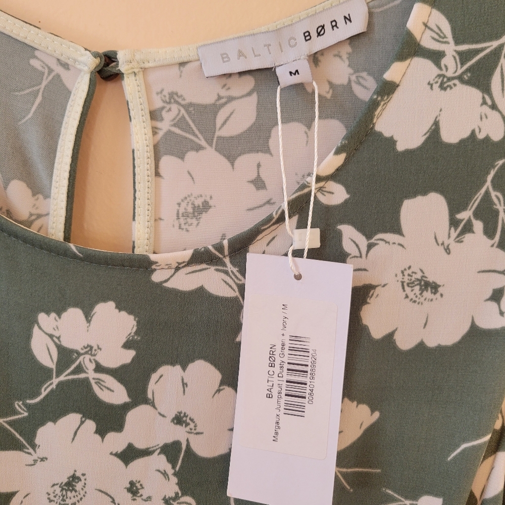 Baltic Born Green Floral Sleeveless Jumpsuit - Picture 4 of 5